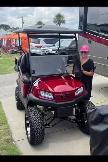 Golf cart in our workshop