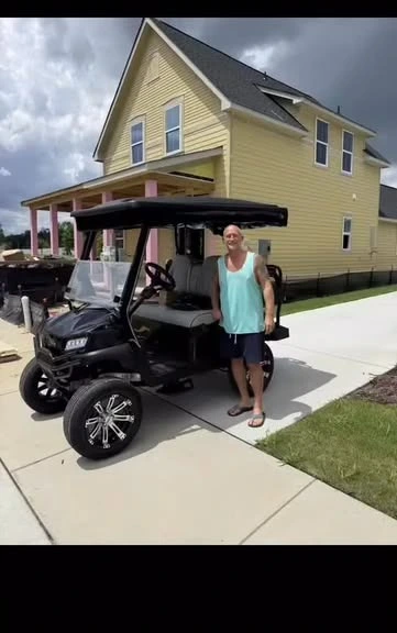Golf cart in our workshop